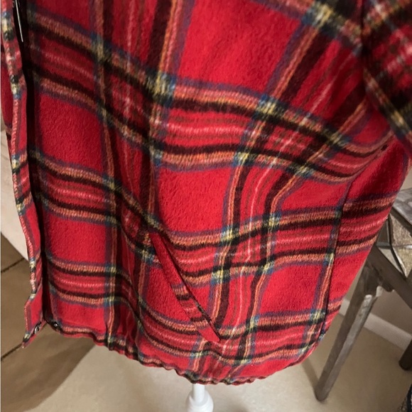Flannel Plaid Bomber Jacket Size Lg - Picture 3 of 9